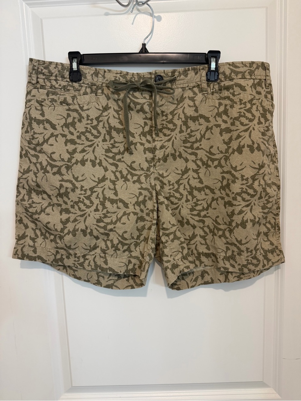 Lauren Ralph Lauren Early Y2K Drawstring Waist 5” Khaki Floral Chino Shorts Sz16